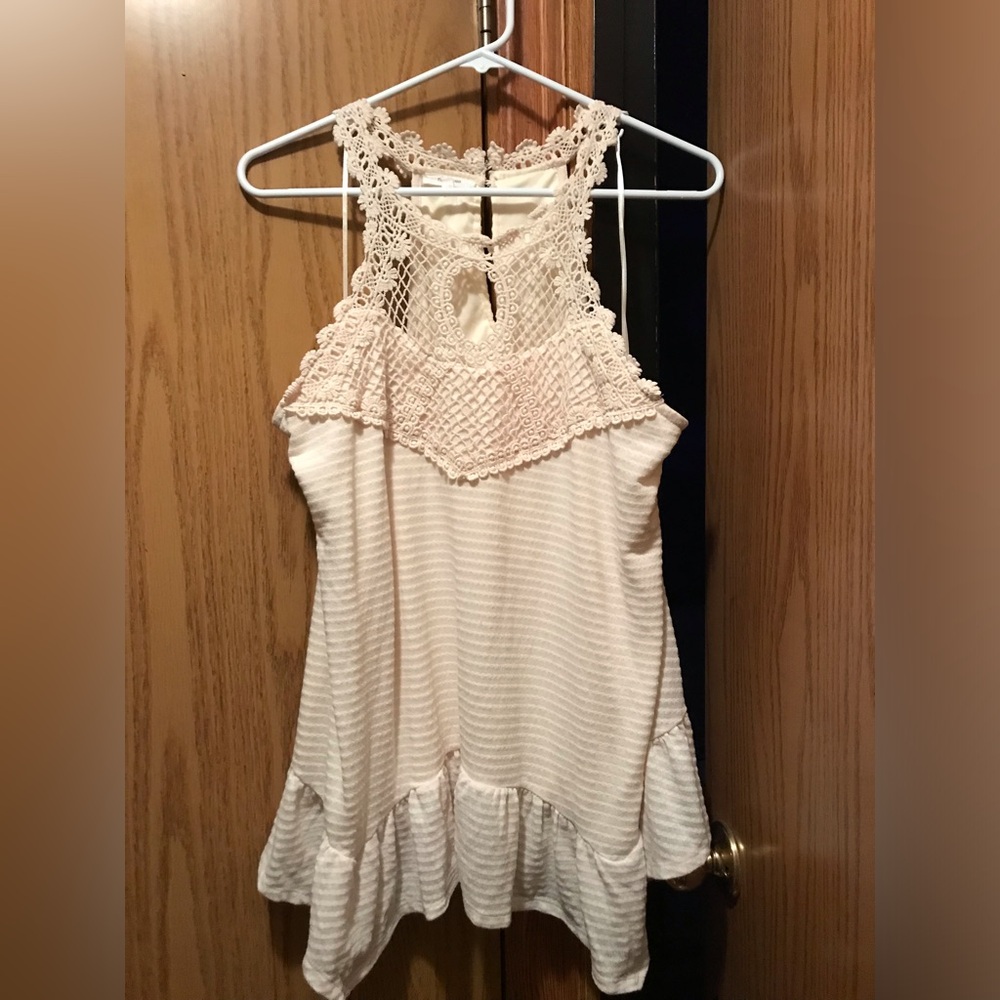 Off white sleeveless top